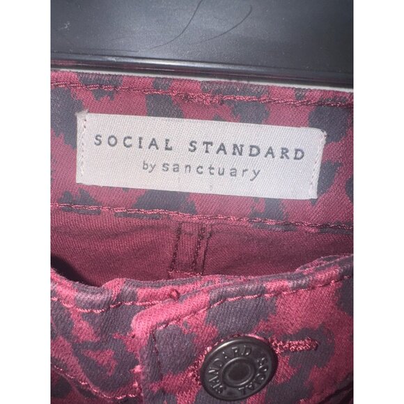 NWT Social Standard By Sanctuary Animal Print Leppard Ankle Skinny Jeans Size 8 - Picture 6 of 14